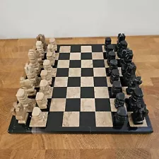 Marble/Onyx Stone Board 10" Chess Set