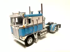 DCP / FIRST GEAR 1/64 SCALE KENWORTH K-100 FLAT TOP, BLUE & WHITE, BLACK STRIPE