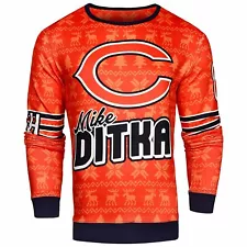 NFL Men's Chicago Bears Mike Ditka #89 Retired Player Ugly Sweater