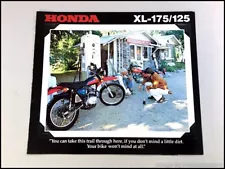 1978 Honda XL-175 XL175 XL-125 125 Motorcycle Bike Vintage Sales Brochure Folder