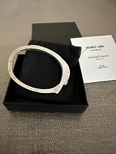 Helmut Lang 2004 Vintage Leather and Metal Cuff Bracelet