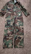 Mens Large Coveralls Mechanic Cold Weather Woodland Camo Type 1 Military