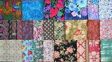 DRAMATIC FLORALS & Tie Dye Fat Quarter Half-Yard Cotton Quilt Fabric Blooms Lot