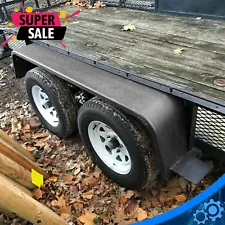 2 Steel Diamond Tread Plate Tandem Axle Trailer Fenders 10" x 72" x 13" Raw