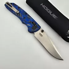 Hogue Deka Folder 20CV Wharncliffe Blade Blue Gmascus Handles AXIS Lock 24263