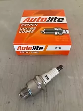 FOUR(4) Autolite 216 Spark Plug SET 14mm Thd 13/16 Hex 7/16 Reach Non-Resistor (For: 1952 Lincoln Capri)