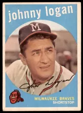 1959 Topps Johnny Logan 101 Baseball Cards #225