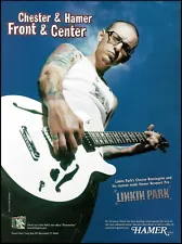 Linkin Park Chester Bennington 2003 Hamer Newport Pro WH ad advertisement