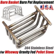 304Stainless Replacement Burn Basket Burn Pot for Wiseway Pellet Stove High Heat