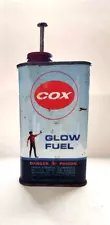 Vintage Cox Glow Fuel For Model Engines, RARE with Lid Pump, Empty Can