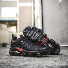 nike air vapormax plus tn black/red mens size running shoes