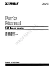 New ListingCaterpilla Cat 963 Track Loader Parts Catalog Manual