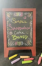 Small Chalkboard Dual Side Sidewalk A Frame Sign Message Sandwich Board Display