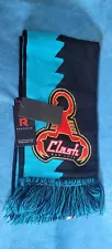 MLS Vintage San Jose Clash Soccer Knit Scarf 96 Black and Blue