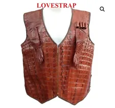 Men's Real Crocodile Leather Jacket- Made To Measure, Handmade Vest Alligator