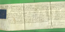 1771 SALE OF 10 ACRES OF LAND ORIGINAL TRANSFER 5"X14" - HANDWRITTEN ON VELLUM