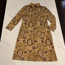 Vintage* One of a Kind Long Sleeve 1970’s Bleeker Street Dress Woman’s-size 16