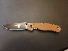 Ontario RAT Model 2 Liner Lock Knife Coyote Brown Nylon (3" Black) 8861CB