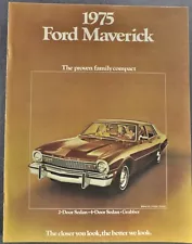 1975 Ford Maverick Catalog Sales Brochure Grabber Sedan Excellent Original 75