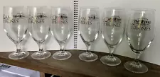 Set of 6 Game Of Thrones Ommegang Brewery Beer Glass Cooperstown NY Barware