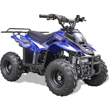 MotoTec Rex 110cc 4-Stroke Kids Gas ATV Off-Road Ride 4-Wheels Quad Age 10+Blue