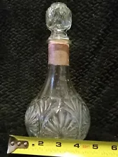 Crystal Round Cut Decanter w/Stopper