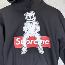 Rare SUPREME DJ Marshmello Box Logo Hoodie Black Youth XL Men’s S/XS Women’s S/M