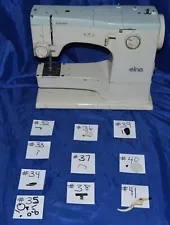 ELNA SUPER FREE-ARM SEWING MACHINE BLUE TOP USED ORIGINAL PARTS FOR PARTS