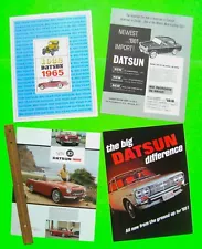 Lot/4 1961 - 1968 DATSUN USA BROCHURES Pick-Up Truck FAIRLADY ROADSTER Wagon ETC