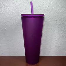 Starbucks Valentines 2022 Matte Purple Soft Touch Tumbler Cold Cup Venti 24oz