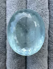 54.90 Carat Light Blue Aquamarine Oval BIG SIZE