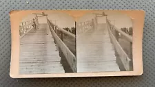 Dickerson Family Stereoview Inside a Beet Dump Bicycles & Dog Colorado c1900