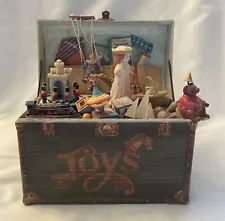 Vintage ENESCO 1986 Music Box "TOY SYMPHONY" Treasure Chest of Toys Wind Up Work