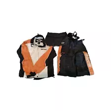 Harley Davidson Rain Gear, Hooded Jacket Bib Pants Womens Medium! Orange/Black!!