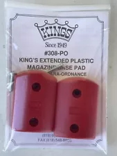 Kings Gun Works 308PO Extended Magazine Base Pad Plastic Para Ordnance Red NOS