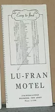 Mid 1950's Brochure for the Lu-Fran Motel in Wildwood, New Jersey