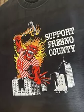 Vintage Support Fresno County 81 T-Shirt HELLS ANGELS Biker California Size M