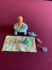 Mattel Barbie Baby Brother Blonde w Brown Eyes Boy with Accessories