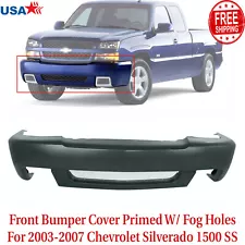 Front Bumper Cover Primed W/ Fog holes For 2003-2007 Chevrolet Silverado 1500 SS (For: 2005 Chevrolet Silverado 1500 SS)