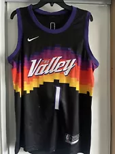 Phoenix Suns Devin Booker 1 Nike Size 44 Medium The Valley City Edition Jersey