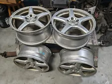 Sport Edition F7 Silver Wheels Rims + Caps 17x7.5" 5x112bolt pattern (4)