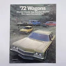 1972 Chevrolet Station Wagon Sales Brochure 72 Chevy Chevelle Suburban Vega