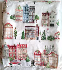 Christmas Village Shower Curtain 100% Cotton 65" x 72" - Lovely!