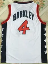 White Color Adult size Charles Barkley #4 Jersey