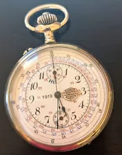 Rare 1919 Harley Davidson Board Track Chronograph Pocket Watch