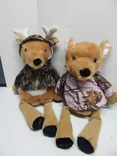 Scentsy Buddy Plush Meadow Buddy Doe Deer Buck Camo Hoodies 14" Lot