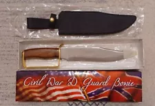 Civil War D-Guard Bowie Short Sword Blade Knife Brass Guard New In Box