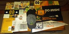 Notre Dame Fighting Irish Memorabilia Vintage Lot W/Programs + Pennants + Record