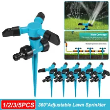 360° Garden Lawn Sprinkler Auto Spray Watering Irrigation System For Grass Yard