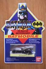 BANDAI Motorized Batman Batmobile Diecast 1:64 Factory Sealed NM New Card 1989